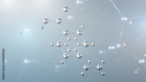 tranexamic acid molecular structure, 3d model molecule, antifibrinolytic agent, structural chemical formula view from a microscope photo