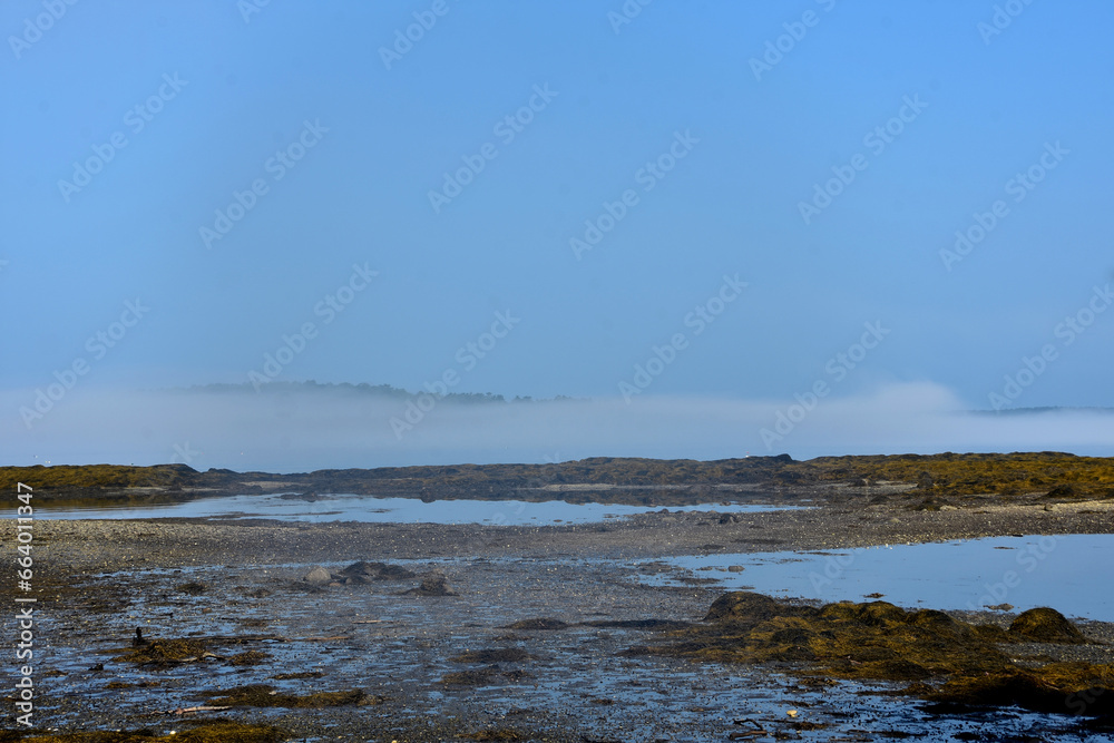 Fog Hovering Over the Shore in Casco Bay Fog Hovering Over the Shore in Casco Bay