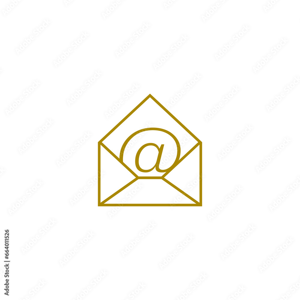 Mail letter logo design icon isolated on transparent background Mail letter logo design icon isolated on transparent background