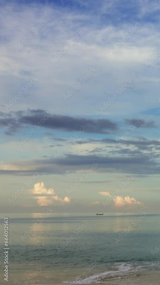 Beautiful landscape with tropical sea at morning. Vertical video Beautiful landscape with tropical sea at morning. Vertical video
