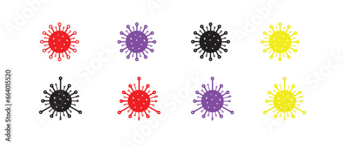 Coronavirus Bacteria Cell Icon photo