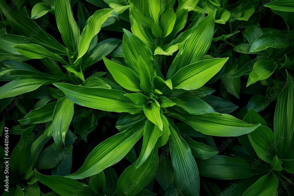 A plant with lots of large green leaves. A plant with lots of large green leaves.