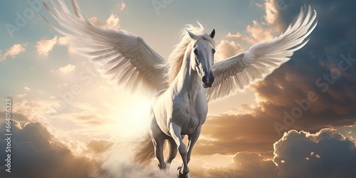 A white horse with wings. © ABGoni