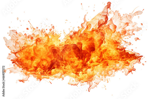 Fire Explosion Power on a transparent background.