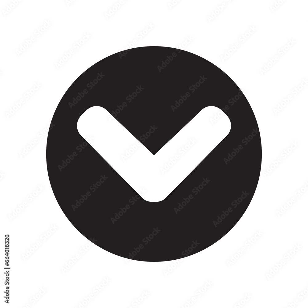 Down arrow icon vector. Scroll Down logo design. Down arrow vector icon illustration in circle isolated on black background Down arrow icon vector. Scroll Down logo design. Down arrow vector icon illustration in circle isolated on black background