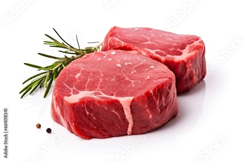 Fillet steak beef meat isolated on white background. © ABGoni
