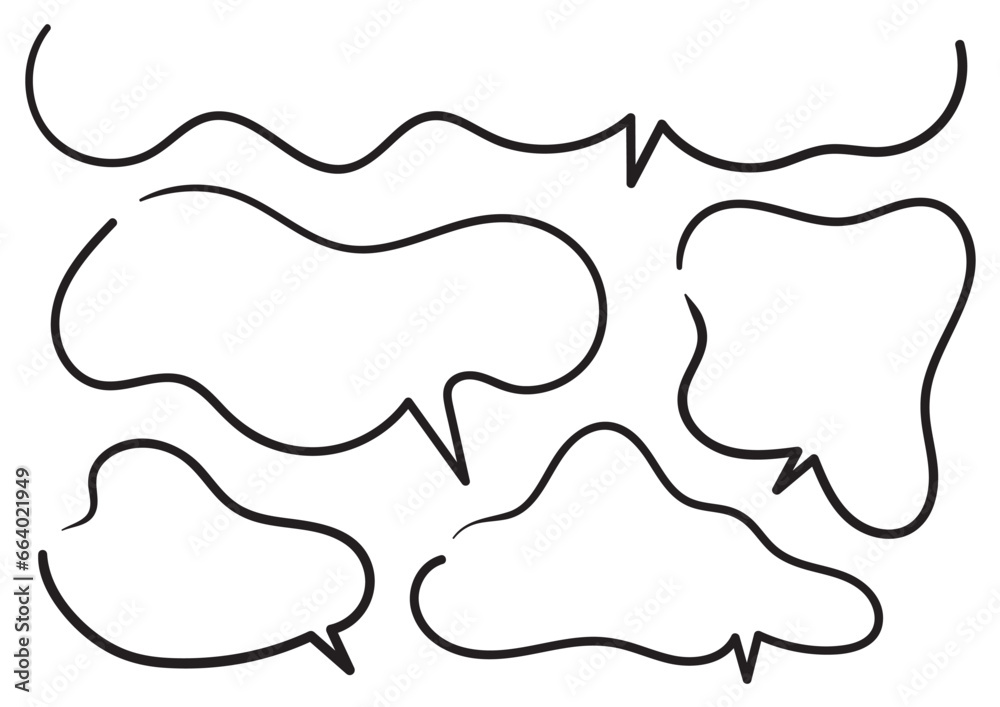 handwritten different speech bubbles concept handwritten different speech bubbles concept