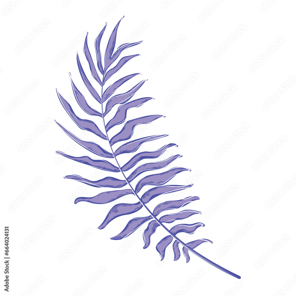 Isolated detailed colored leaf Vector illustration