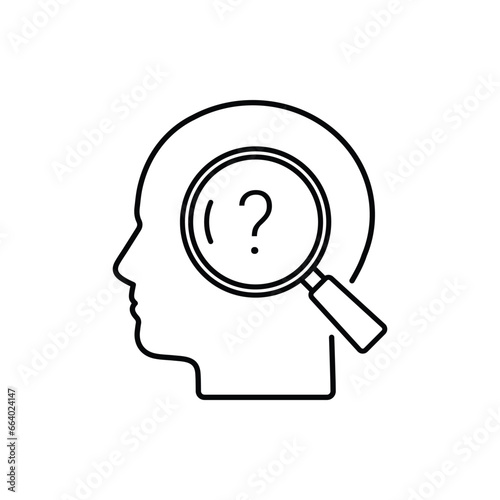 human psychology research, icon vector