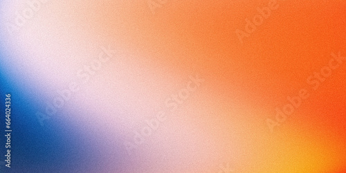 Orange purple blue yellow grainy color gradient background abstract noise texture retro banner backdrop