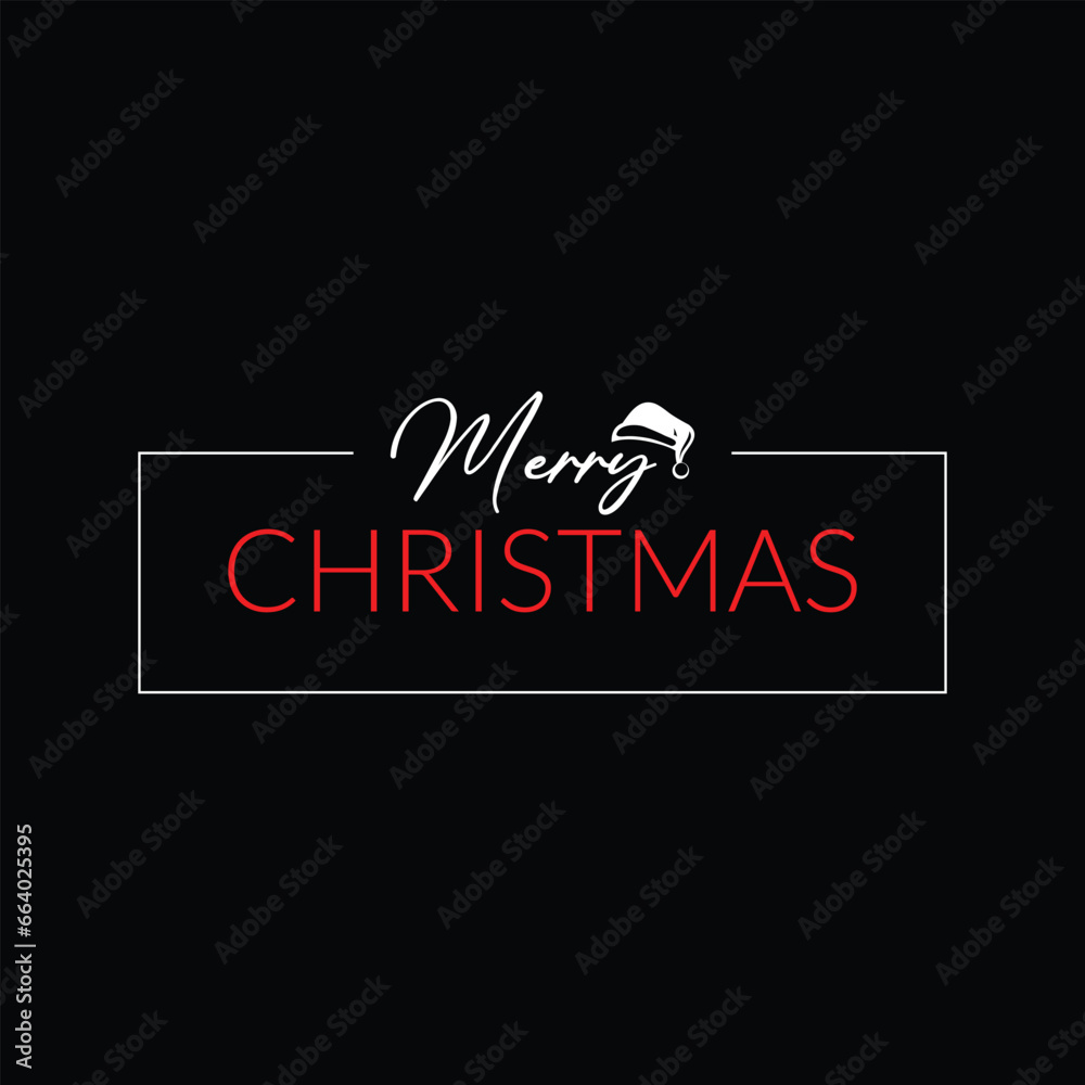 Fototapeta premium Merry Christmas Text