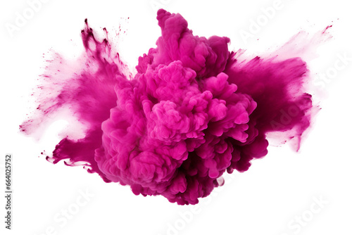 Magenta Dust Explosion on a transparent background.