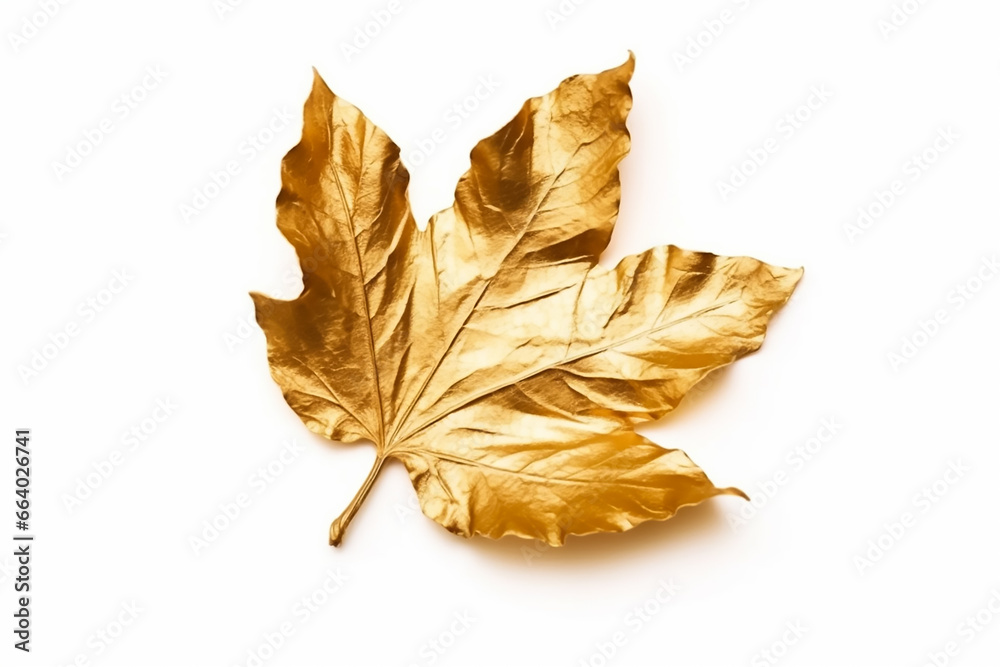 Naklejka premium Beautiful maple leaf isolated on white background