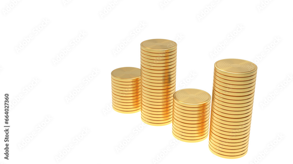 Golden coins stacks for business economics finance Golden coins stacks for business economics finance