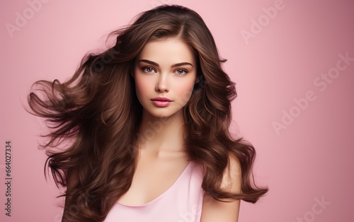 Elegant Brown-Haired Model