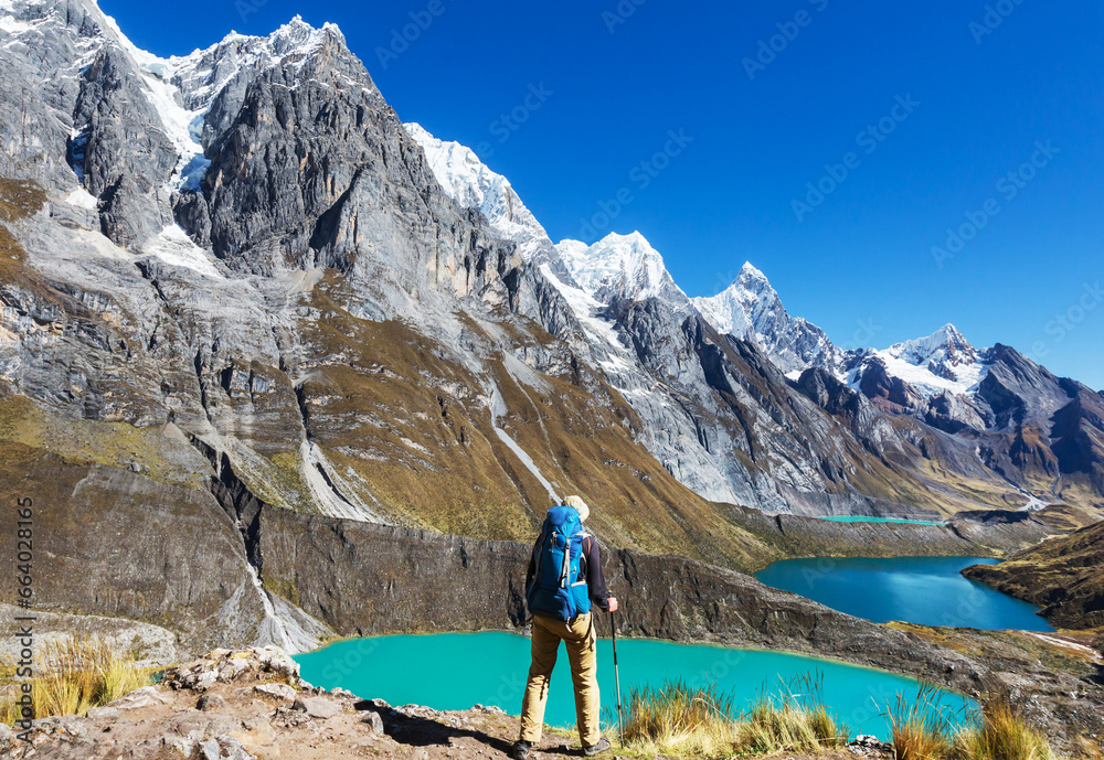 Fototapeta premium Hike in Cordillera