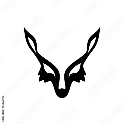 fox face logo vector design
