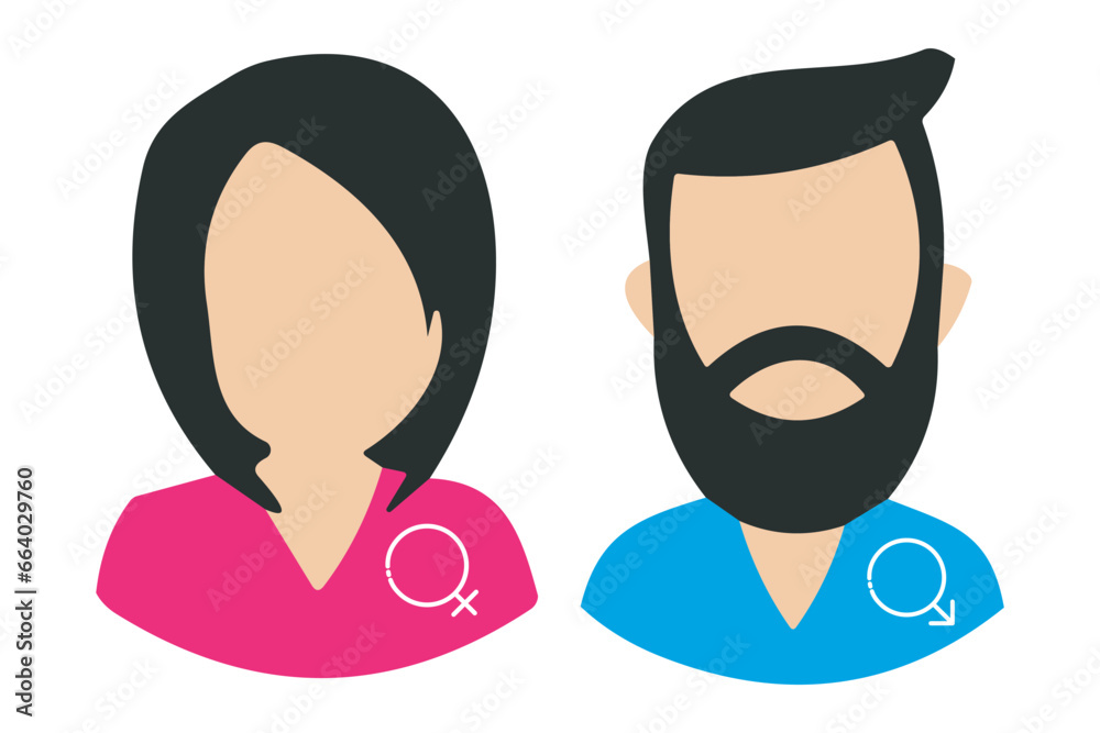 male female avatar, Icons of different people male female avatar, Icons of different people