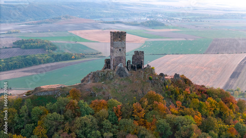 The ruins of Házmburk Castle - A dominant landmark of the Central Bohemian Uplands