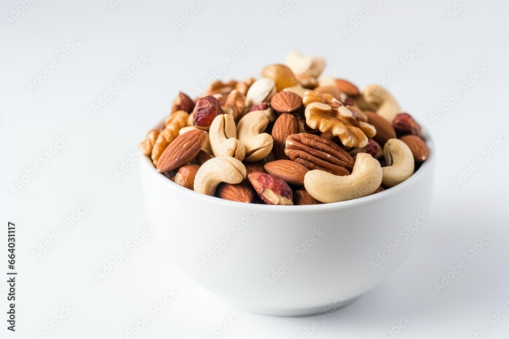Nuts in a bowl, fitness food Nuts in a bowl, fitness food