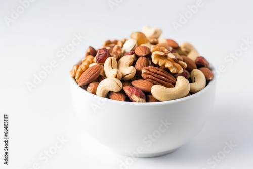 Nuts in a bowl, fitness food