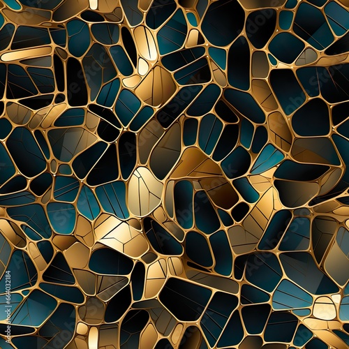 golden repeating pattern - endless fine structure - ai generated