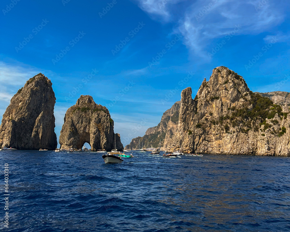 Rocks and sea, Capri Island, Italy