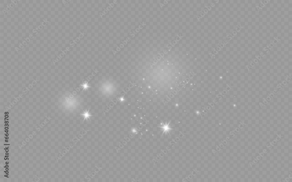 Dust sparks and stars shine with a special light. Christmas light effect. Glittering particles of magic dust.Vector sparkles on a transparent background. Dust sparks and stars shine with a special light. Christmas light effect. Glittering particles of magic dust.Vector sparkles on a transparent background.