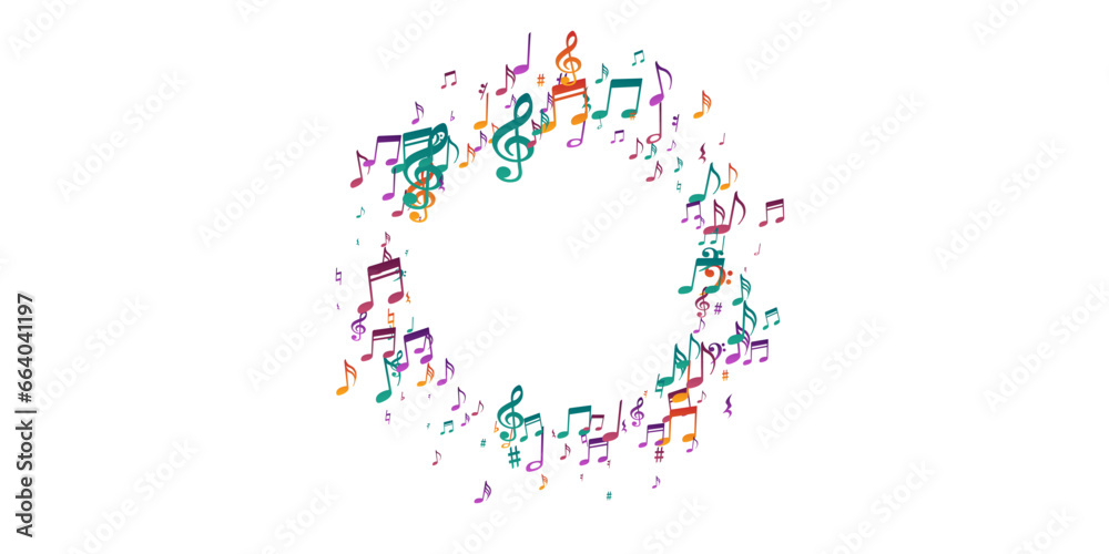 Musical notes flying vector design. Symphony Musical notes flying vector design. Symphony