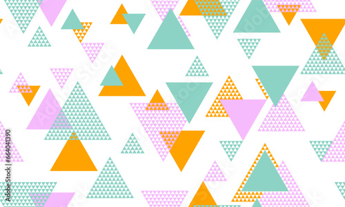 Triangle shapes seamless pattern vector design.