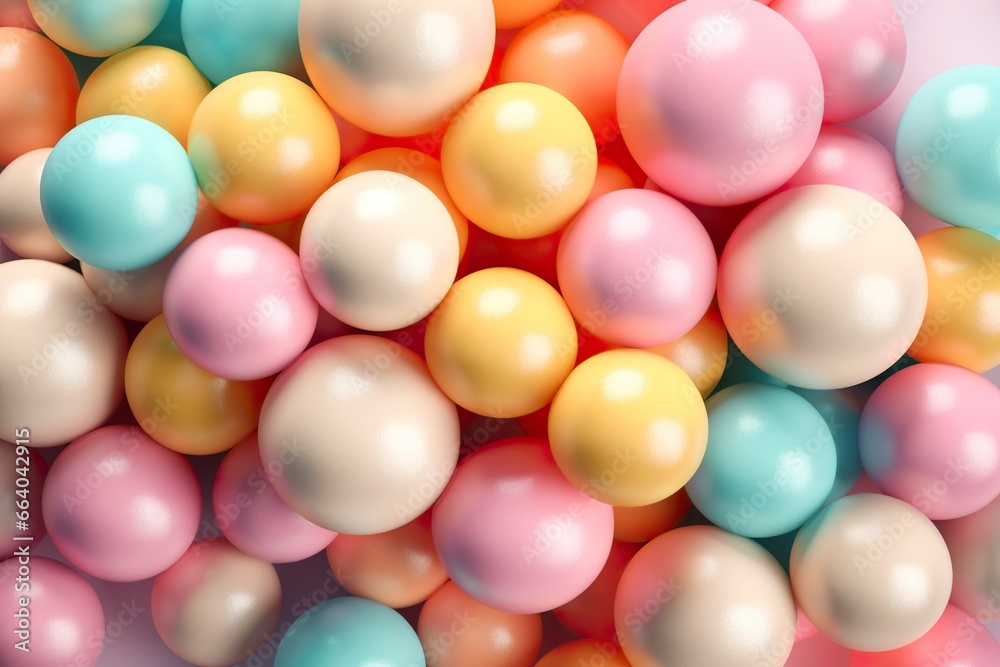 Background filled with soft colored plastic balls