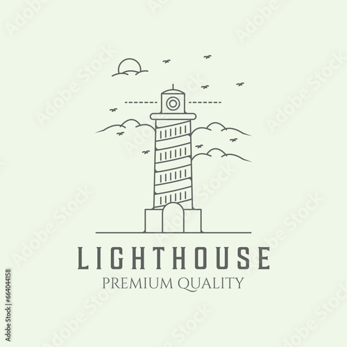 mercusuar logo minimalist illustration icon design