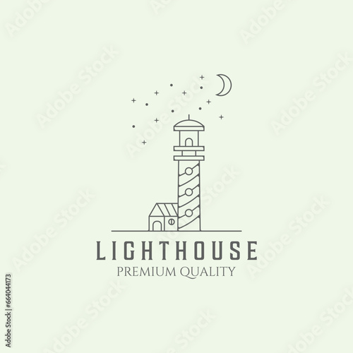 mood mercusuar logo minimalist illustration icon design
