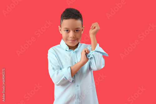 Little African-American boy...