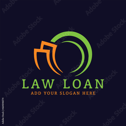 law firm loan logo design vector