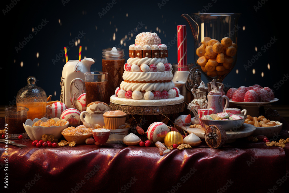 Sinterklaas-themed food and beverage visuals for delici, generative ai