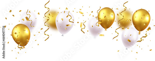 Celebration party banner with color balloons