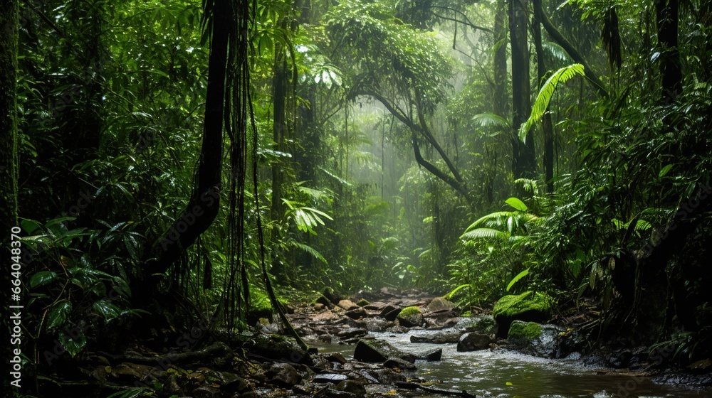 Beautiful lush rainforests in Central America. Beautiful lush rainforests in Central America.