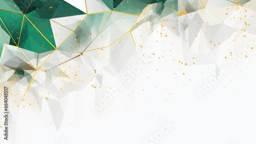 Abstract watercolor artwork mixed with buzzy geometric shapes for background of social media banner generative AI image