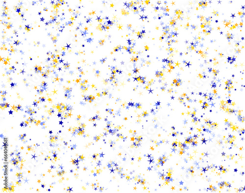 Blue and yellow stars simple vector illustration. Holiday background.