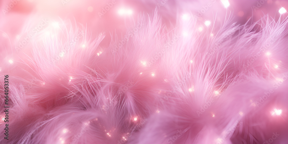 Pink blurred tinsel and lights abstract background Pink blurred tinsel and lights abstract background