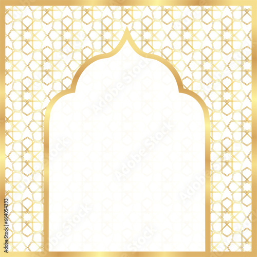arabic style ornamental star frame. ornate vintage card. template design elements in oriental style for cards, invitations and decor for brochure, flyer, poster.