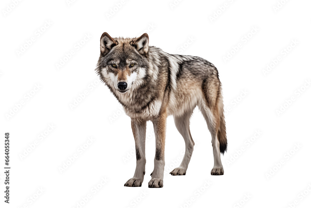 Wolf on a transparent background. Png file