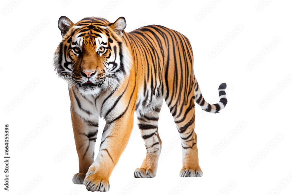 Tiger on a transparent background. Png file