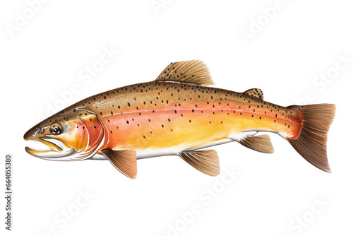 Trout on a transparent background. Png file