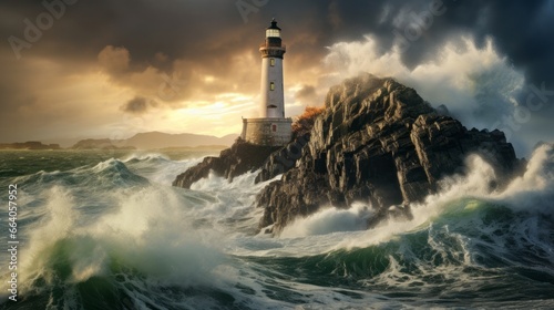 Photograph of the Fastnet Rock Lighthouse in Ireland © Leah