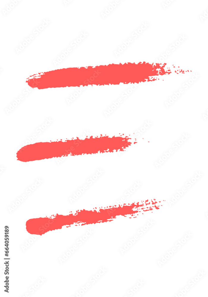 Strawberry brush set on white background. Paint strawberry brush stroke. Strawberry brush set on white background. Paint strawberry brush stroke.
