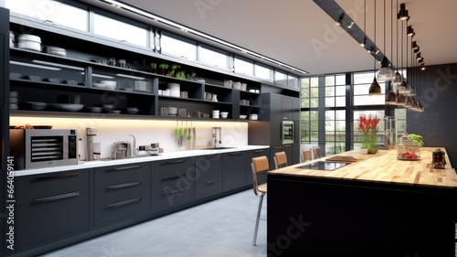 Contemporary track lighting systems installed in modern kitchens, offering focused and functional lighting for food preparation and cooking areas