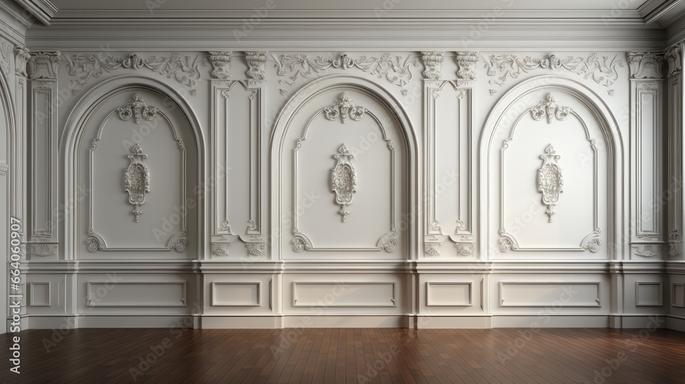 A classical white wall.