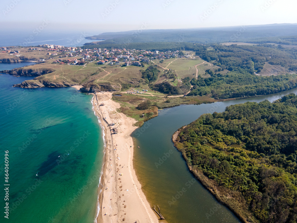 Black sea coast near Veleka Beach, Sinemorets, Bulgaria